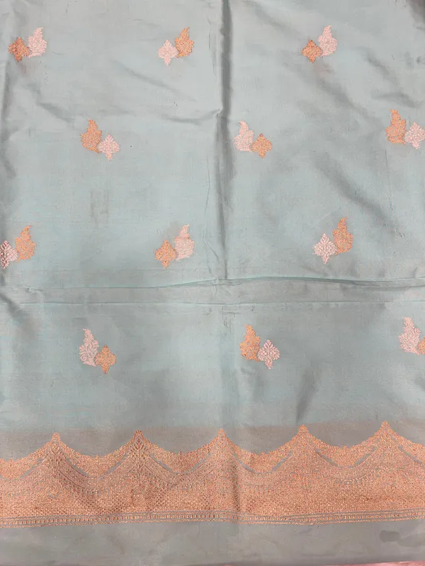 Pure_Handloom_Seagreen_Katan_Silk_Silver_Zari_Booti_Kadhwa_Banarasi_3_pcs_Suit_Set_14000PR_KS6