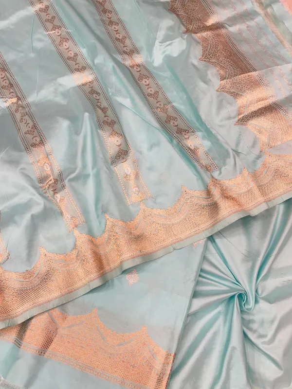 Pure_Handloom_Seagreen_Katan_Silk_Silver_Zari_Booti_Kadhwa_Banarasi_3_pcs_Suit_Set_14000PR_KS6
