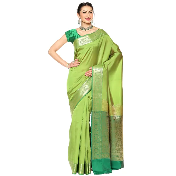 Green_Valkalam_Katan_Silk_Banarasi_Sarees_For_Women_GEKH30