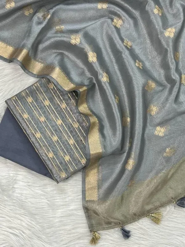 Grey_Tissue_Silk_Stripe_Zari_Neck_Banarasi_Suit_With_Zari_Border_Crush_Dupatta_Skl_Tsu16