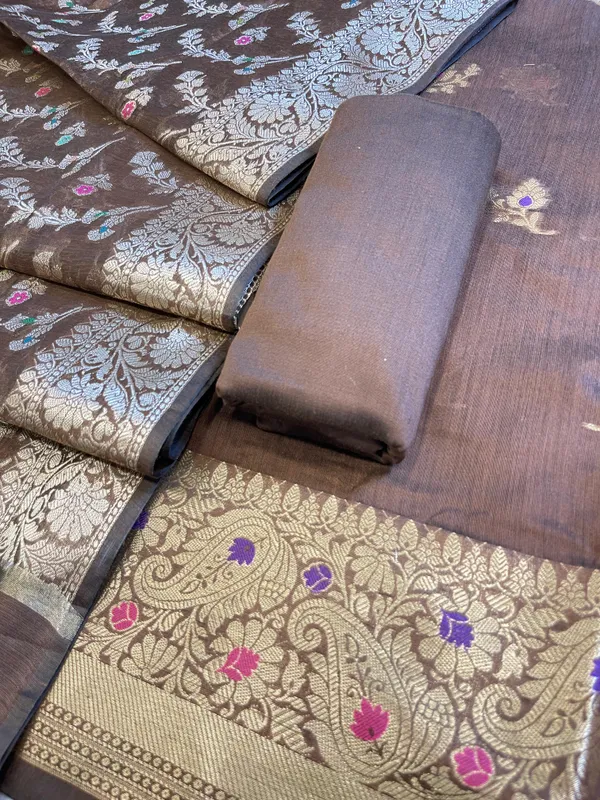 Brown_Cotton_Resham_Mina_Floral_Booti_Paisley_Mina_Border_Banarasi_Suit_625SHL_CT25