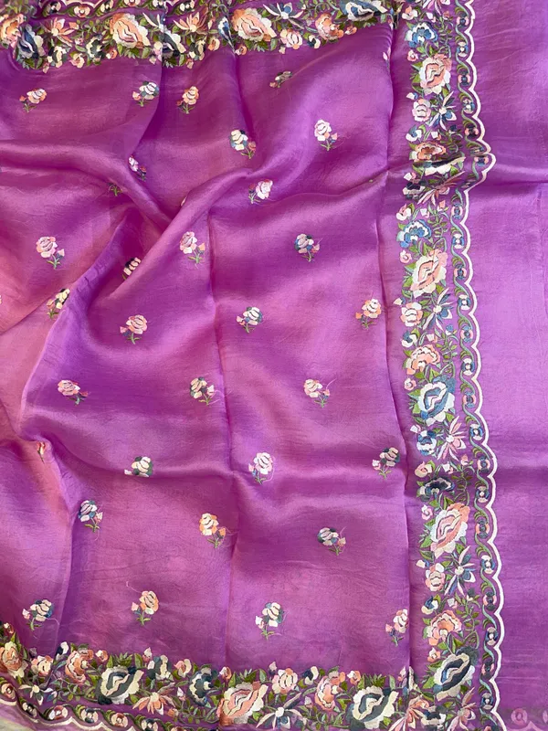 Pure_Handloom_Purple_Kora_Organza_Resham_Floral_Booti_Embroidered_Mina_Border_Banarasi_Saree_480AJ_ME3
