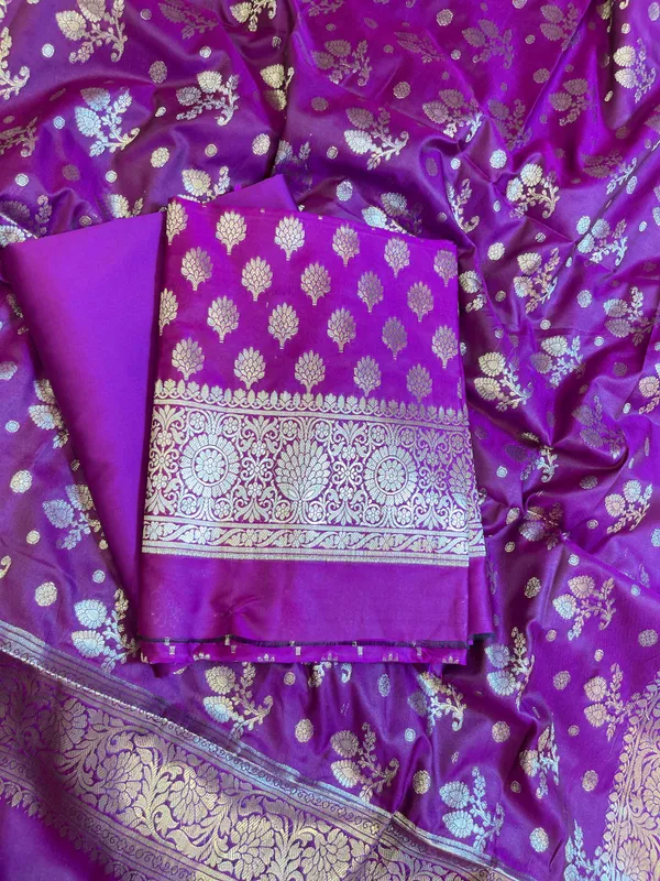 Purple_Semi_Silk_Floral_Booti_Banarasi_3_pcs_Suit_Set_900AJ_SK4