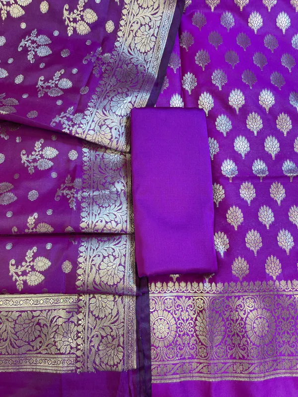 Purple_Semi_Silk_Floral_Booti_Banarasi_3_pcs_Suit_Set_900AJ_SK4