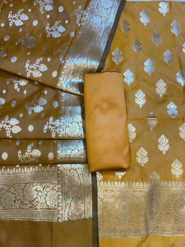 Mustard_Semi_Silk_Floral_Boota_Banarasi_3_pcs_Suit_Set_900AJ_SK9