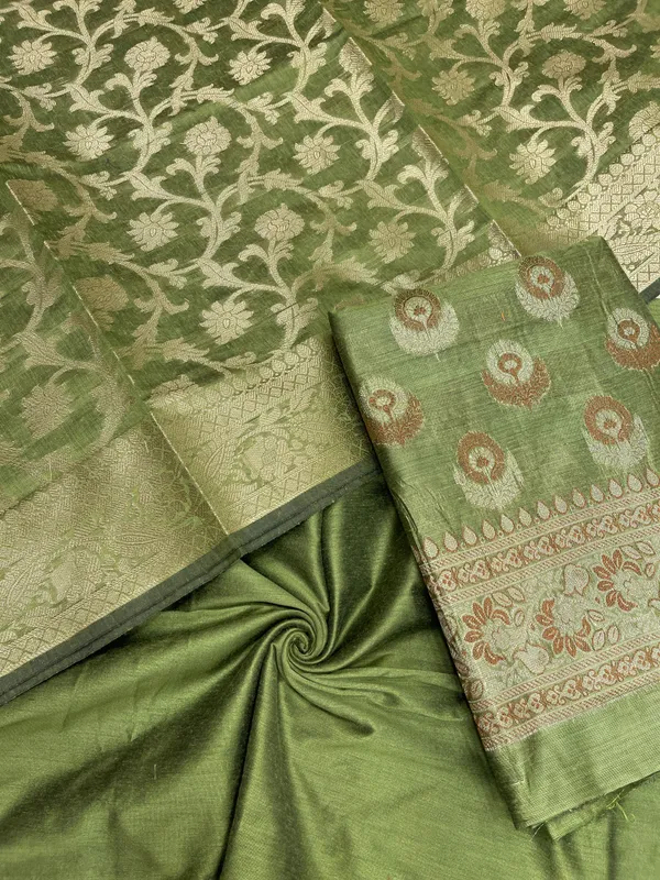 Humairah_Green_Cotton_Floral_Zari_Resham_Mina_Boota_3_pcs_Suit_set_with_Plain_Bottom_and_Floral_Zari_Jaal_Green_Dupatta