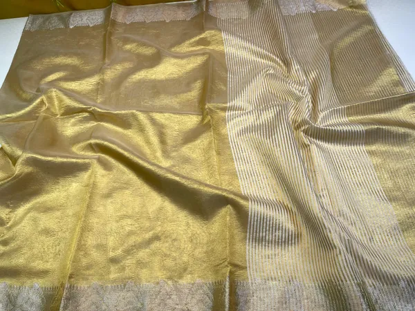 Gold_Crush_Tissue_Silk_Contrast_Silver_Border_Banarasi_Saree_MS_CR2