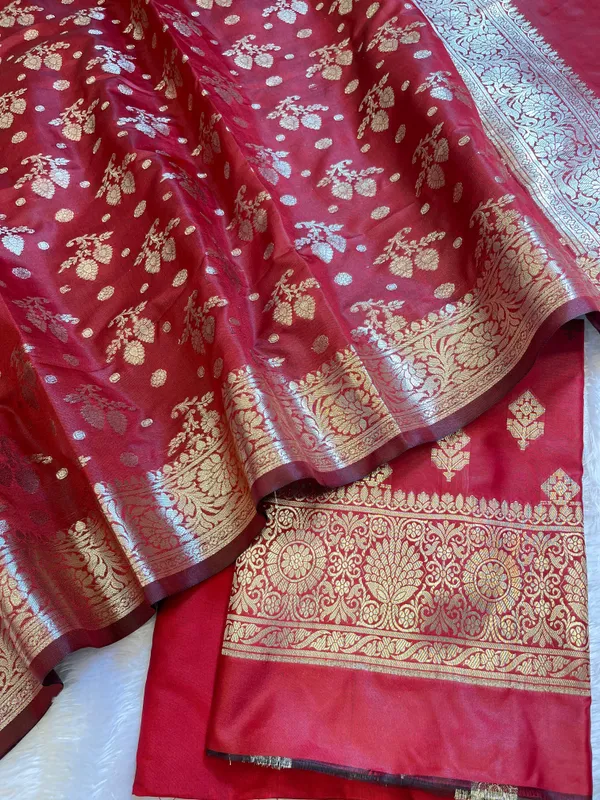 Red_Semi_Silk_Floral_Boota_Banarasi_3_pcs_Suit_Set_900AJ_SK11