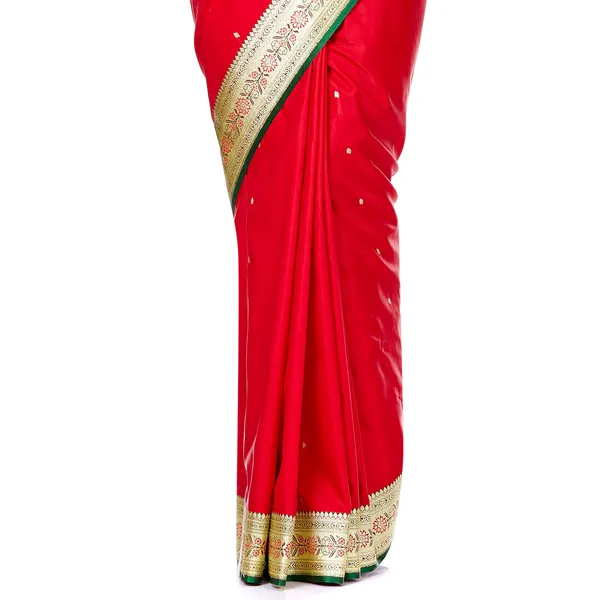 Humairah_Presents_Red_Satin_Silk_Saree_With_Blouse_Piece(JA67_RED_Free_Size)