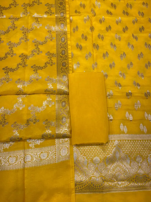 Puresilk_Handloom_Yellow_Viscose_Silk_Banarasi_3_pcs_Suit_Set_RHN_VS3