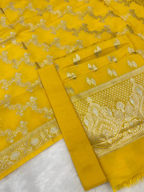 Puresilk_Handloom_Yellow_Viscose_Silk_Banarasi_3_pcs_Suit_Set_RHN_VS3