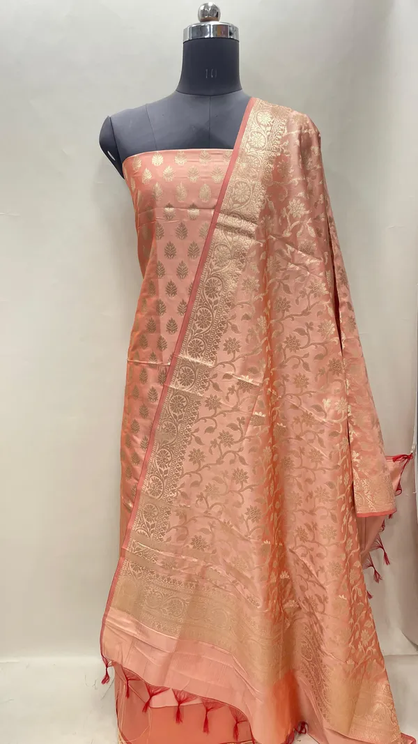 Peach_Semi_Katan_Silk_Handloom_Banarasi_3_pcs_Suit_Set_MUB_SK18