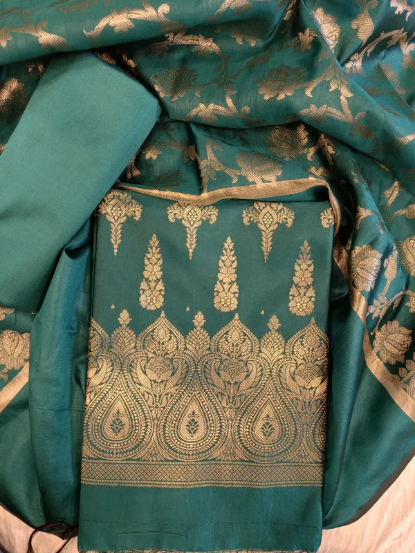 Seagreen_Tapeta_Silk_Floral_Dual_Zari_Booti_with_Zari_Jaal_Dupatta_Banarasi_Suit__625AJ_TPT76