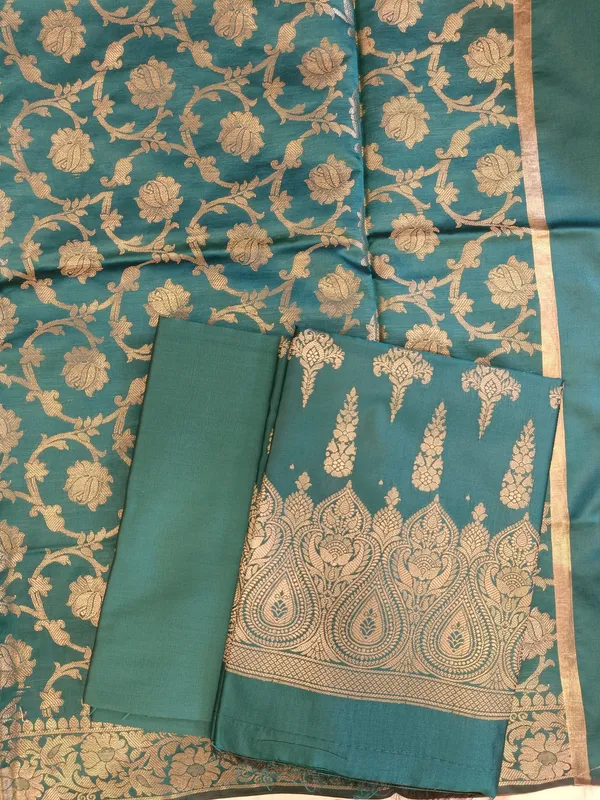 Seagreen_Tapeta_Silk_Floral_Dual_Zari_Booti_with_Zari_Jaal_Dupatta_Banarasi_Suit__625AJ_TPT76