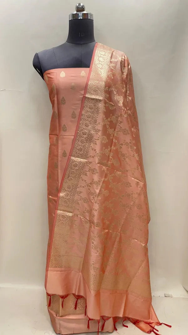 Peach_Semi_Katan_Silk_Handloom_Banarasi_3_pcs_Suit_Set_MUB_SK52
