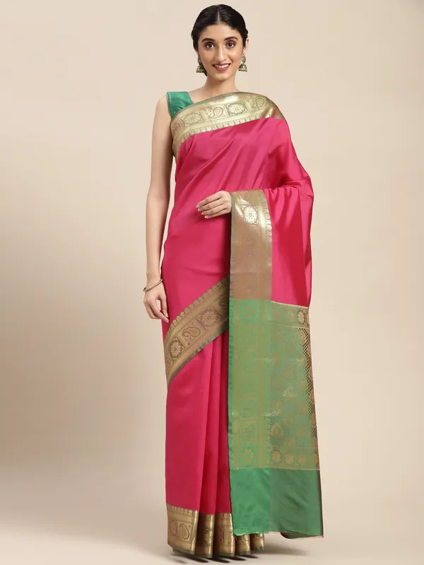 Pink_Valkalam_Katan_Silk_Banarasi_Sarees_For_Women_GEKH22