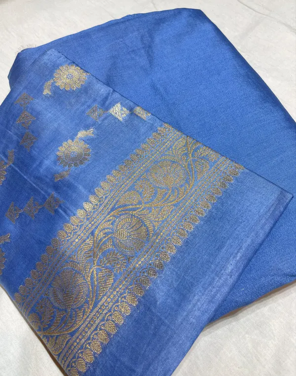 Humairah_Presents_Blue_Floral_Zari_Boota_3_pcs_Suit_Set_with_Plain_Bottom_and_Floral_Polka_Dot_Zari_Booti_Blue_Dupatta