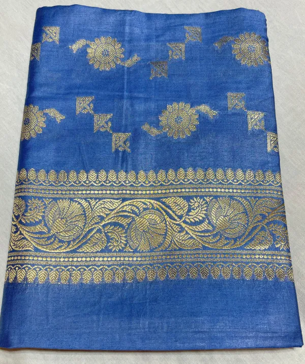 Humairah_Presents_Blue_Floral_Zari_Boota_3_pcs_Suit_Set_with_Plain_Bottom_and_Floral_Polka_Dot_Zari_Booti_Blue_Dupatta