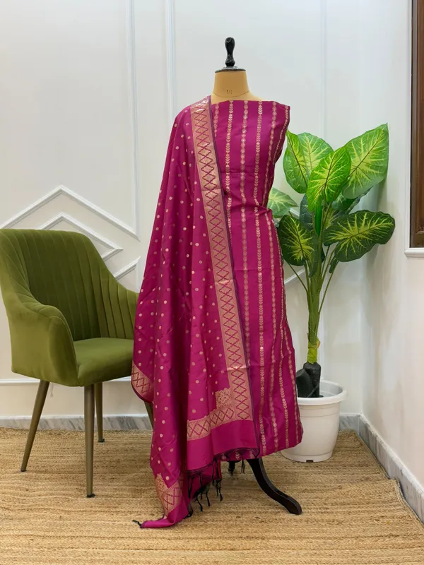Magenta_Katan_Silk_Stripe_Zari_Banarasi_Suit_with_Dollar_Booti_Dupatta_130PNJ_KST2