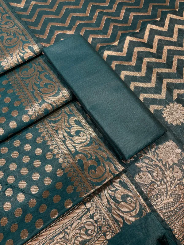 Seagreen_Cotton_Silk_Zig-Zag_Banarasi_3_pcs_Suit_Set_675JVC_123