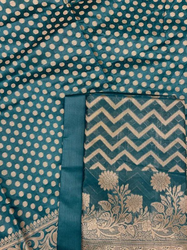 Seagreen_Cotton_Silk_Zig-Zag_Banarasi_3_pcs_Suit_Set_675JVC_123