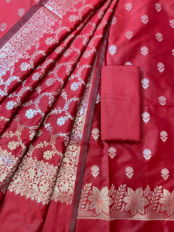 Red_Semi_Silk_Floral_Zari_Booti_Banarasi_3_pcs_Suit_Set_with_Zari_Jaal_Dupatta_900AJ_SK27