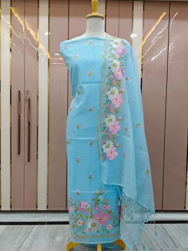 Sky_Blue_Kota_Check_Multi_Resham_Embroidery_Banarasi_Suit_with_Cutwork_Dupatta12JJ_KC7