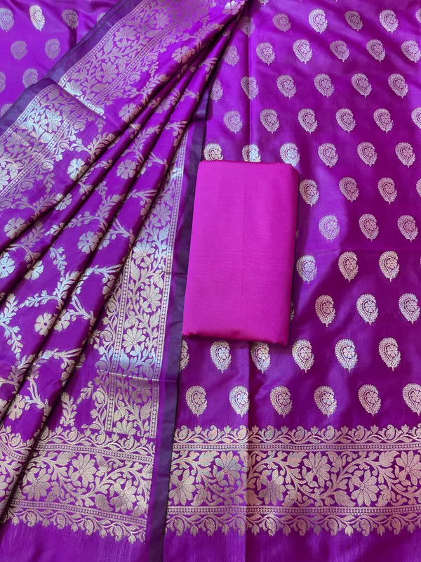 Magenta_Semi_Silk_Floral_Zari_Booti_Banarasi_3_pcs_Suit_Set_900AJ_SK23