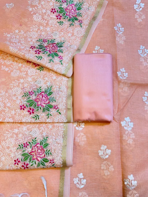 Peach_Linen_Banarasi_3_pcs_Suit_Set_with_Embroidery_Dupatta_1100SKL_LN2
