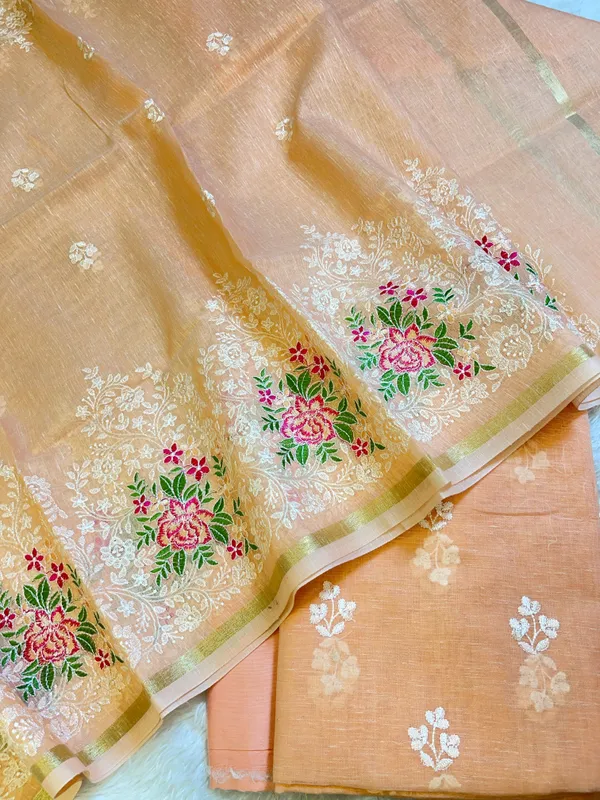 Peach_Linen_Banarasi_3_pcs_Suit_Set_with_Embroidery_Dupatta_1100SKL_LN2