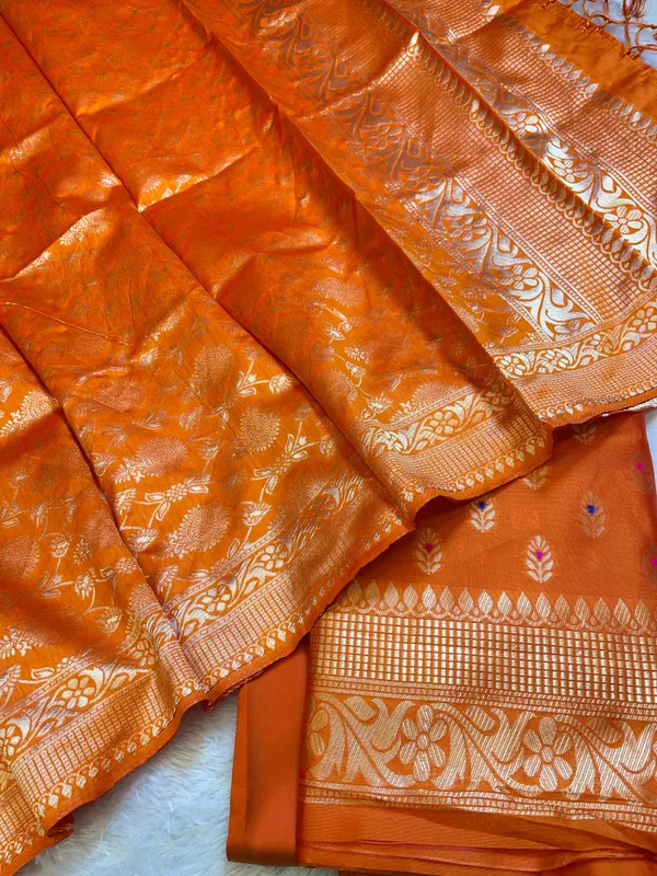 Orange_Butter_Silk_Zari_Mina_Booti_Banarasi_3_pcs_Suit_Set_600SKL_BS5