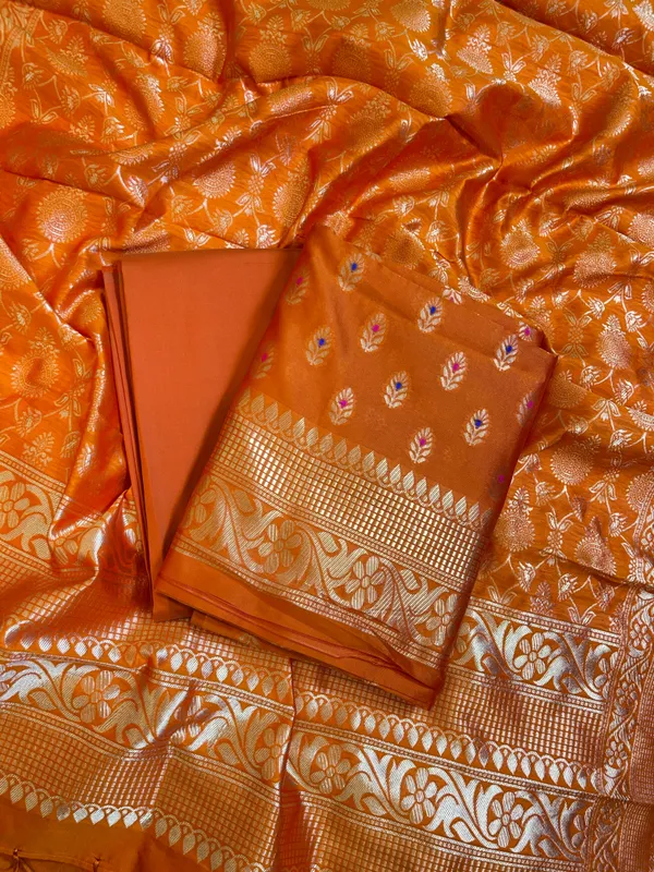 Orange_Butter_Silk_Zari_Mina_Booti_Banarasi_3_pcs_Suit_Set_600SKL_BS5