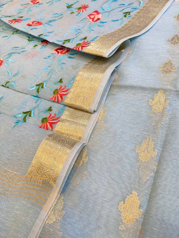 Light_Blue_Linen_Silk_Floral_Zari_Booti_with_Embroidery_Jaal_Dupatta_Banarasi_Suit_11SKL_LNE1