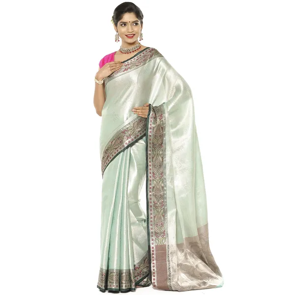 Sea_Green_Kanchi_Silk_Banarasi_Sarees_For_Women_GEBE10