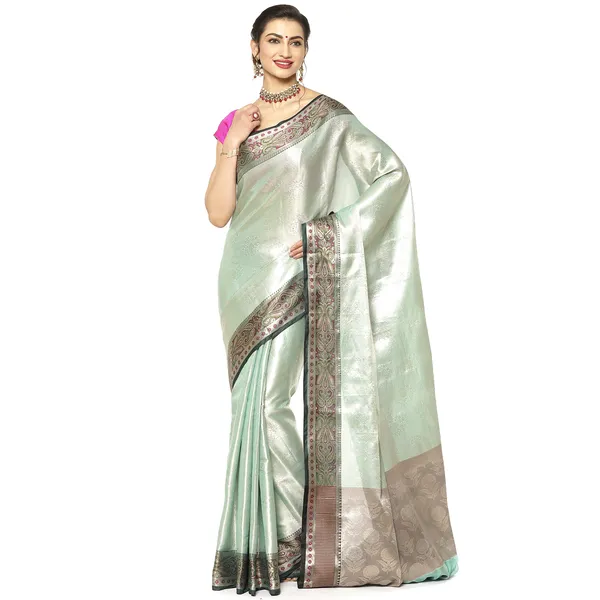 Sea_Green_Kanchi_Silk_Banarasi_Sarees_For_Women_GEBE10