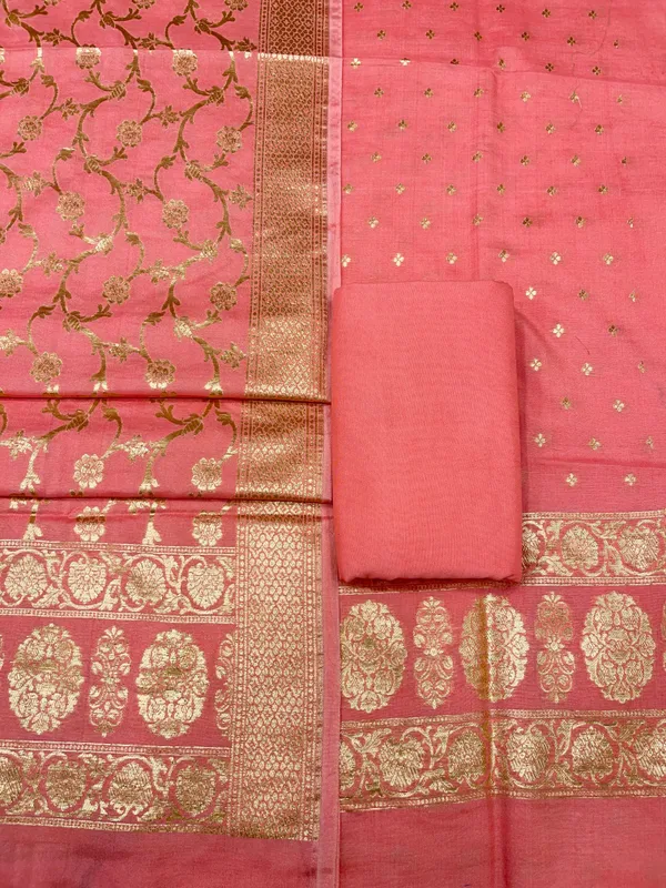 Puresilk_Handloom_Peach_Pink_Cotton_Banarasi_3_pcs_Suit_Set_RHN_CTN11