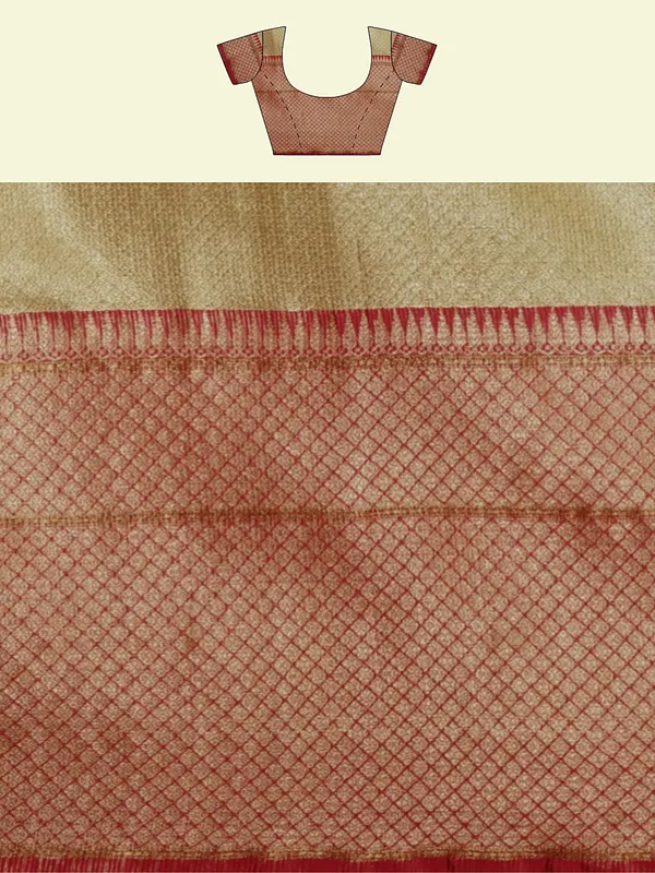 Green_Cotton_Blend_Banarasi_Sarees_For_Women