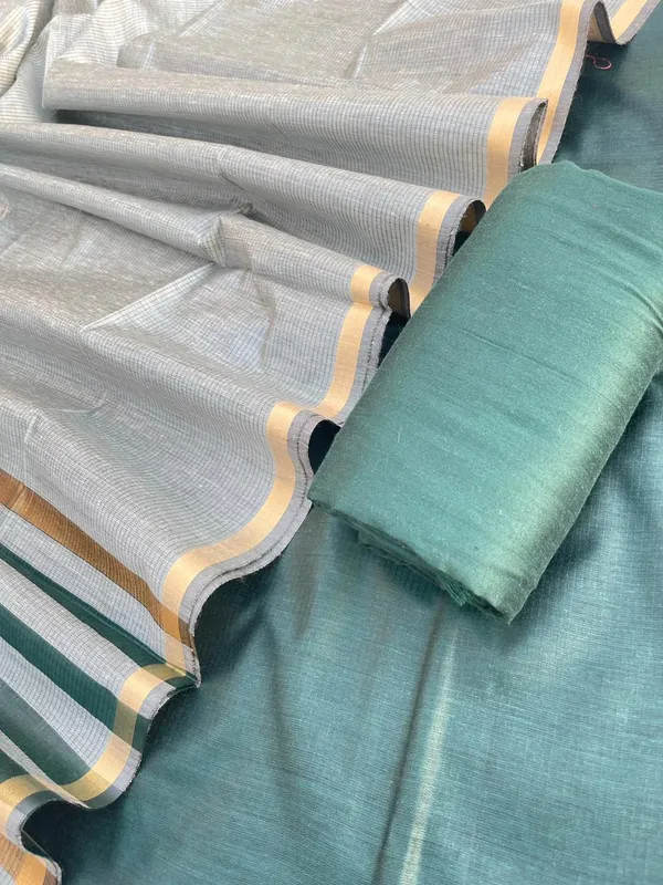 Dark_Green_Cotton_Silk_Banarasi_Suit_with_Gold_Zari_Stripe_Dupatta_600SKL_CS21