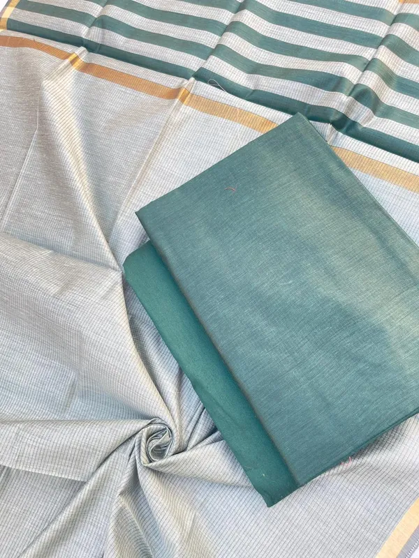 Dark_Green_Cotton_Silk_Banarasi_Suit_with_Gold_Zari_Stripe_Dupatta_600SKL_CS21