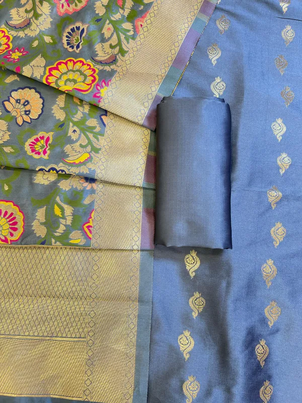 Grey_Katan_Silk_Zari_Booti_Banarasi_3_pcs_Suit_Set_with_Multicolor_Mina_Dupatta_700SKL_KS9