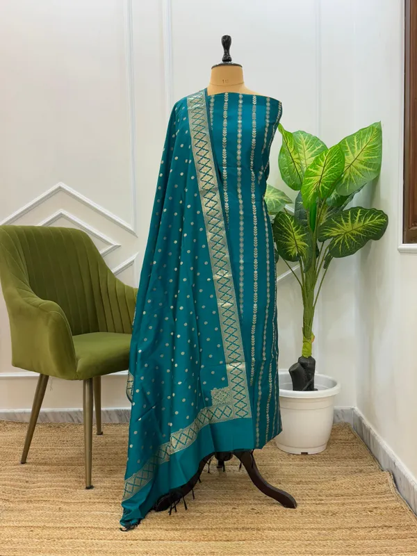 Seagreen_Silk_Stripe_Zari_Banarasi_Suit_with_Dollar_Booti_Dupatta_130PNJ_KST7