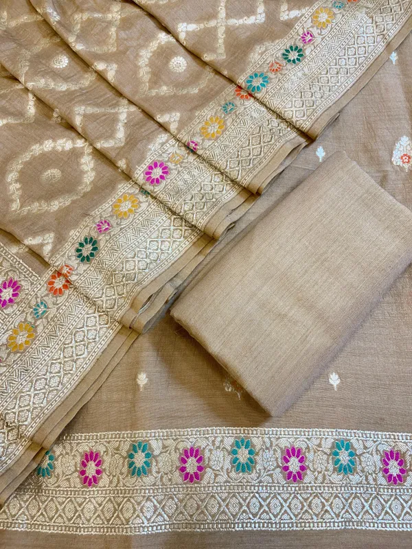 Pure_Handloom_Beige_Munga_Silk_Floral_Handbrush_Minakari_Zari_Booti_Banarasi_Suit_85IM_PMUG2