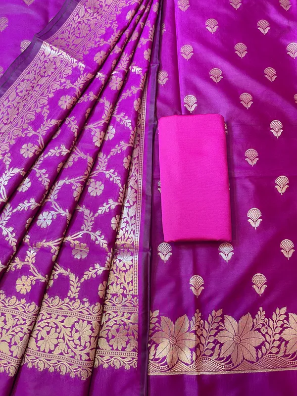 Magenta_Semi_Silk_Floral_Zari_Booti_Banarasi_3_pcs_Suit_Set_with_Zari_Jaal_Dupatta_900AJ_SK28