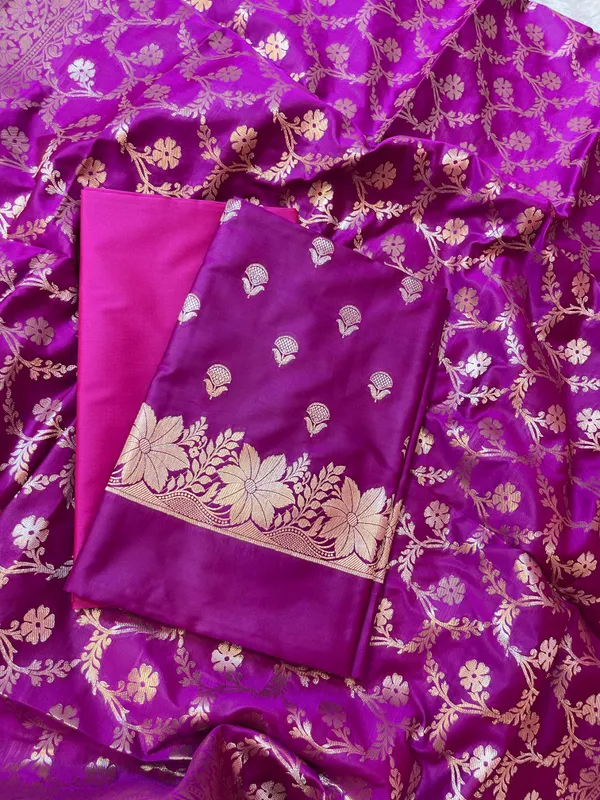 Magenta_Semi_Silk_Floral_Zari_Booti_Banarasi_3_pcs_Suit_Set_with_Zari_Jaal_Dupatta_900AJ_SK28