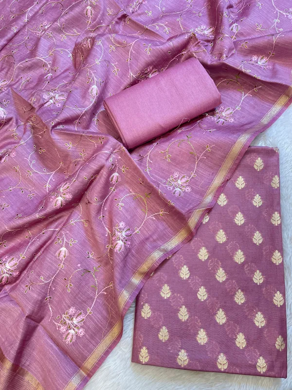 Wine_Mercerise_Cotton_Floral_Zari_Booti_with_Embroidery_Dupatta_Banarasi_Suit_125IM_PCME5