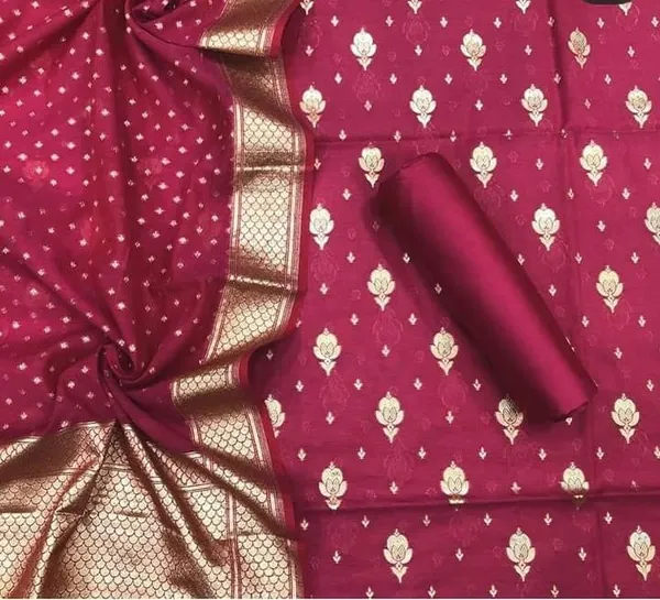 Magenta_Pure_Mercerise_Floral_Zari_Booti_with_Lorex_weave_Dupatta_Suit_Set_1200SKL_PML14