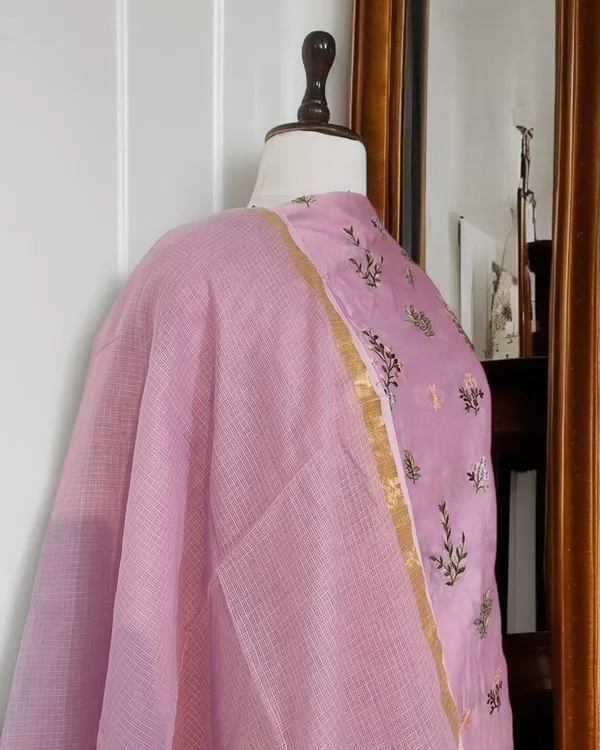 Pink_Chiniya_Silk_Embroidery_Booti_Daman_Banarasi_Suit_with_Kota_Check_Dupatta_1000SKL_CSE6