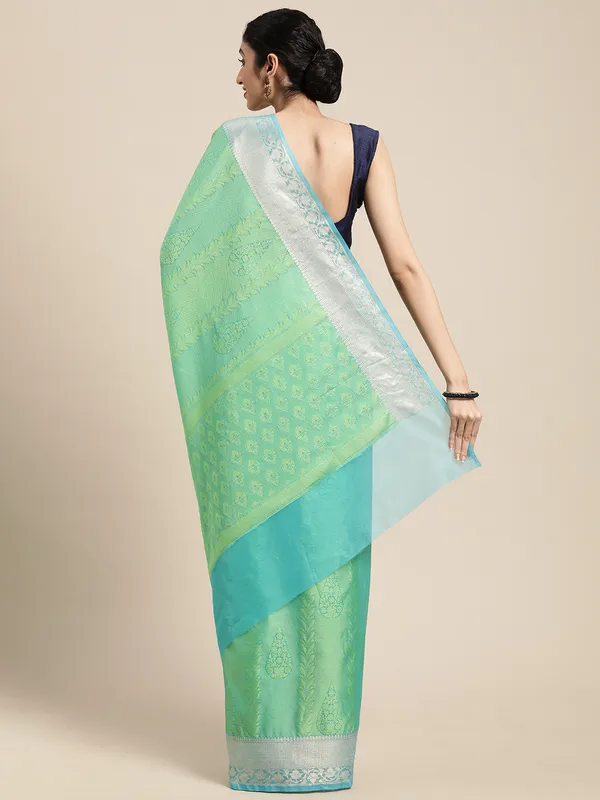 Green_Art_Silk/Tanchoi_Banarasi_Sarees_For_Women_GEBC16