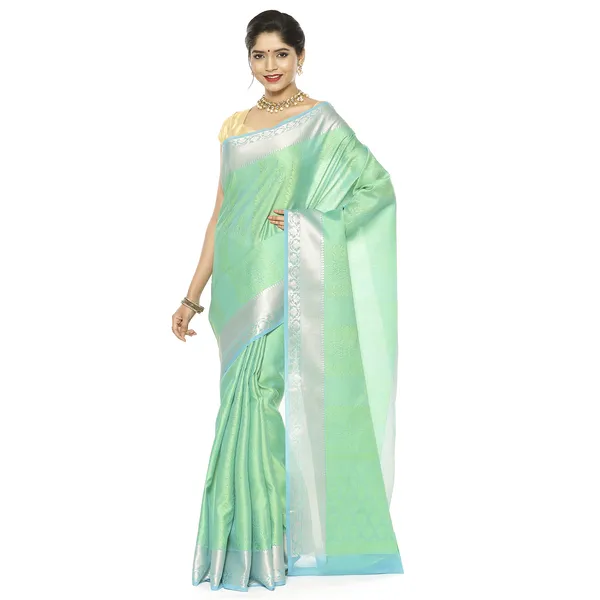 Green_Art_Silk/Tanchoi_Banarasi_Sarees_For_Women_GEBC16