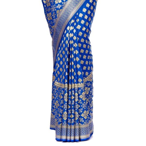 Humairah_Presents_Blue_Satin_Silk_Zari_Floral_Booti_Saree_With_Blouse_Piece_GEJA17